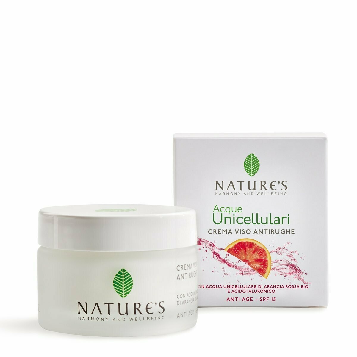 Crema Viso Antirughe SPF 15 Acque Unicellulari