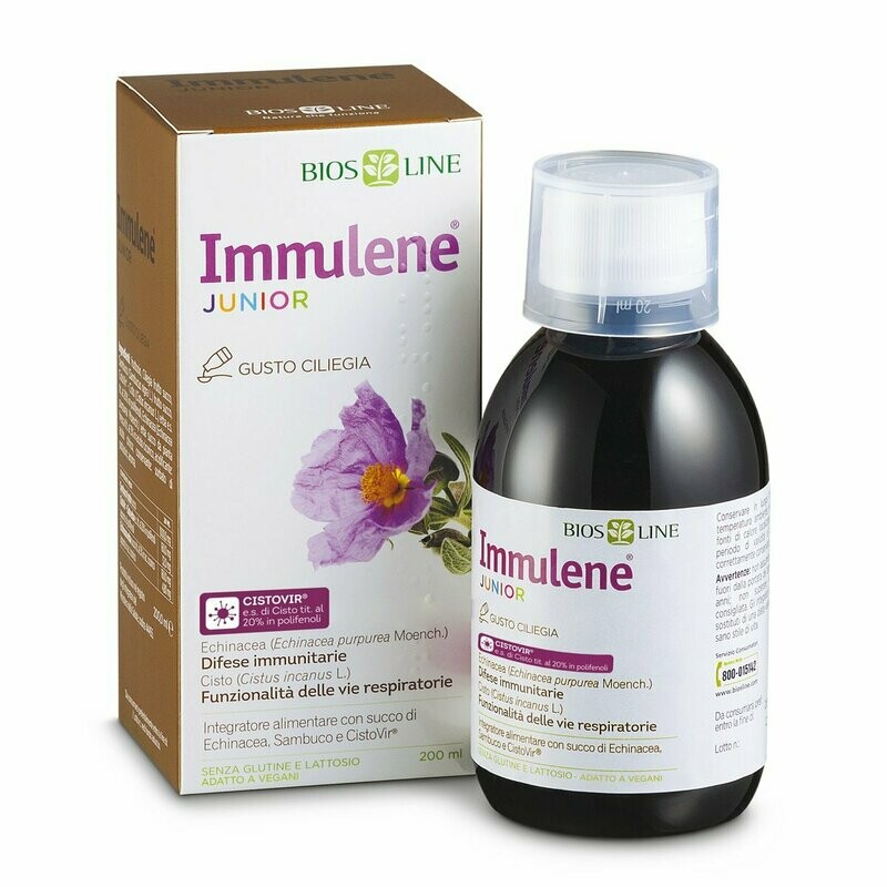 Immulene Junior con CistoVir
DALLE PIANTE, PIÙ FORZA ALLE BABY DIFESE