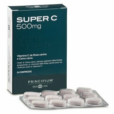 Principium Super C 500 mg
LA VITAMINA ANTIOSSIDANTE CHE SOSTIENE LE DIFESE DELL’ORGANISMO