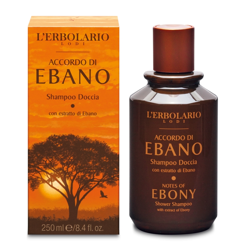 Shampoo Doccia Accordo di Ebano
Pratico Detergente per Corpo e Capelli con Estratto di Ebano