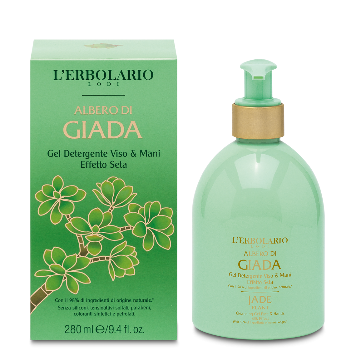 Gel Detergente Viso & Mani Albero di Giada
Prezioso detergente per Viso e Mani con effetto seta