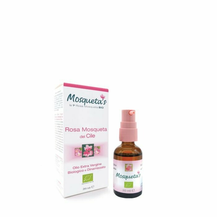 OLIO DI ROSA MOSQUETA DEL CILE 30ML – BIO Olio Extra-Vergine dinamizzato di Rosa Mosqueta del Cile certificato da agricoltura biologica. 30 ml