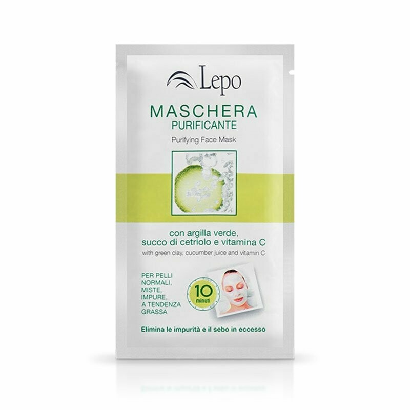 MASCHERA PURIFICANTE con argilla verde, succo di cetriolo e vitamina C