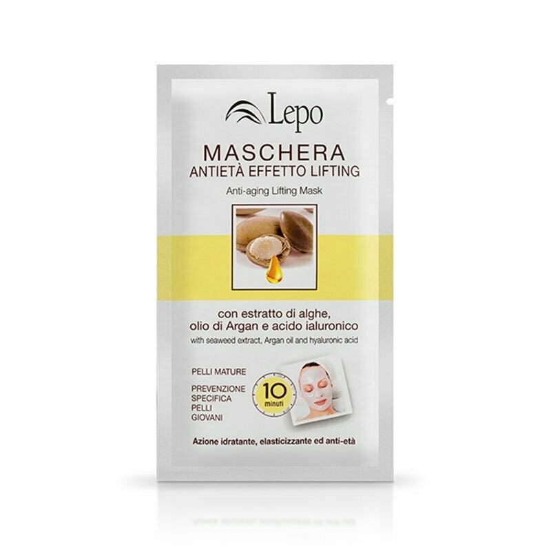 MASCHERA ANTIETÀ EFFETTO LIFTING con estratto di alghe, olio di argan e acido ialuronico