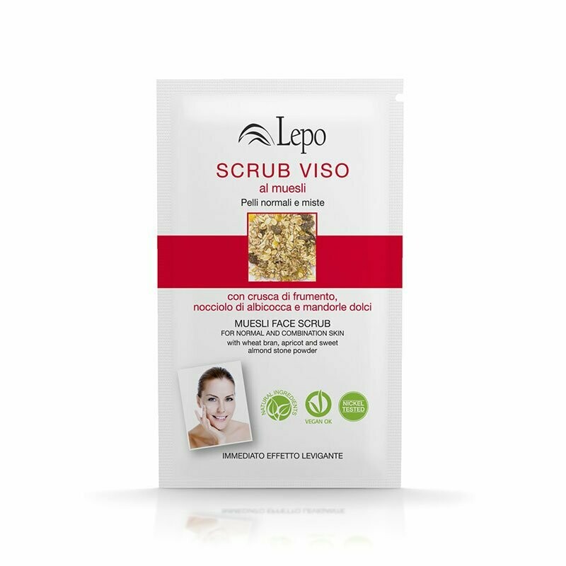 Scrub viso adatto alle pelli normali e miste.  Rimuove naturalmente ogni impurità e permette alla pelle di respirare grazie ad un mix di ingredienti naturali ricavati da cereali ed estratti di piante