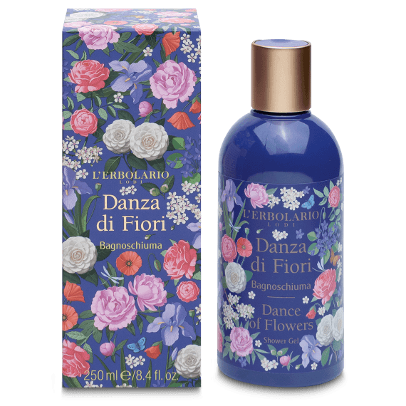 Bagnoschiuma Danza di Fiori
Detergente tonificante e rinfrescante dalle note fiorite e cipriate