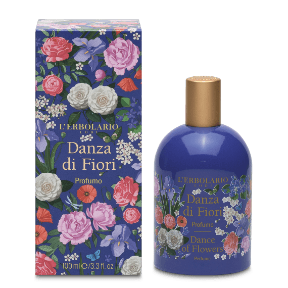 Profumo Danza di Fiori Un balletto armonioso delle fragranze più amate de L’Erbolario: Rosa, Viola, Peonia, Camelia, Iris, Papavero e Fiori di Ciliegio