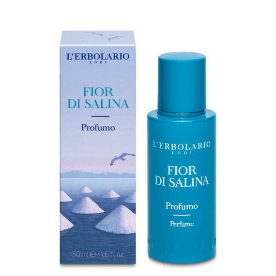 Profumo Fior di Salina Una fragranza che guida tra i sentori agrumati e aromatici della costa mediterranea e la freschezza della brezza marina