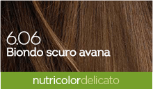 BioKap Nutricolor Tinta Delicato 6.06 BIONDO SCURO AVANA
COLORI CALDI, LUMINOSI E NATURALI