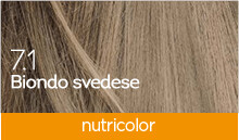 BioKap Nutricolor Tinta 7.1 BIONDO SVEDESE
COLORI CALDI, LUMINOSI E NATURALI