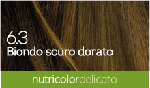 BioKap Nutricolor Tinta Delicato 6.3 BIONDO SCURO DORATO
COLORI CALDI, LUMINOSI E NATURALI
