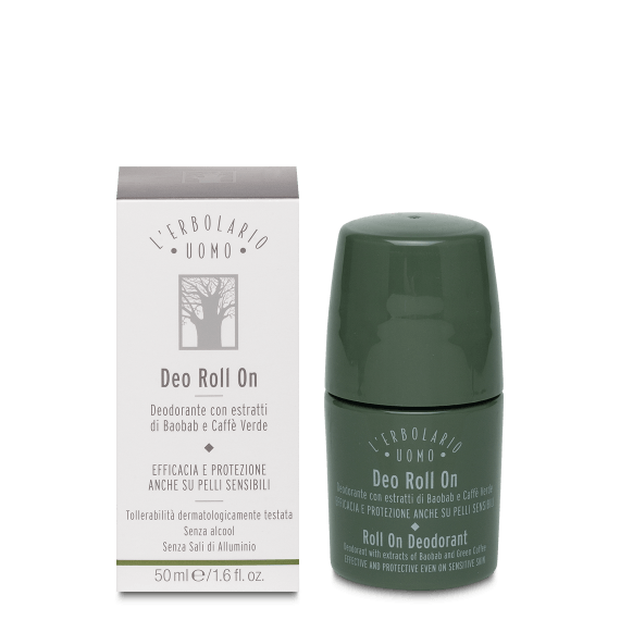 Deodorante Roll on L'Erbolario Uomo
Ricetta deodorante altamente specifica. Efficacia e protezione anche per pelli sensibili