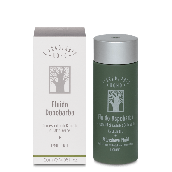 Fluido Dopobarba L'Erbolario Uomo
Fluido dalla texture piacevole e fresca e dalle virtù energizzanti, protettive e antietà. Con estratti di Baobab e Caffè Verde