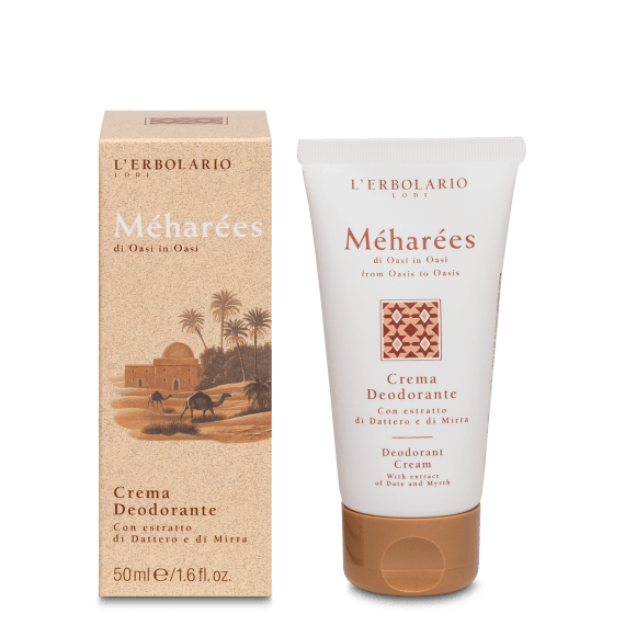Crema Deodorante Méharées
Piacevole deodorante a lunga durata all’insegna dell’esotica profumazione di Méharées