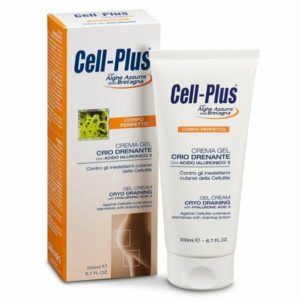 Cell-Plus Crema Gel Crio Drenante
CONTRO GLI INESTETISMI CUTANEI DELLA CELLULITE AD AZIONE DRENANTE