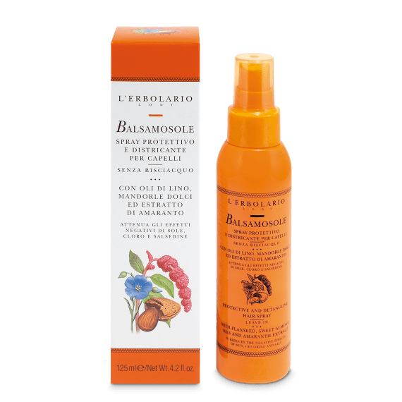 BalsamoSole
Spray protettivo e districante per capelli. Senza risciacquo.