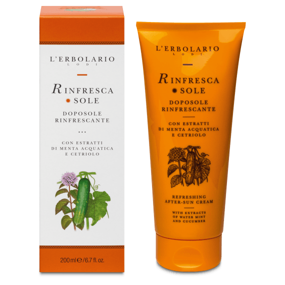 RinfrescaSole Doposole Rinfrescante
Fluido doposole rinfrescante con estratti di Menta Acquatica e Cetriolo