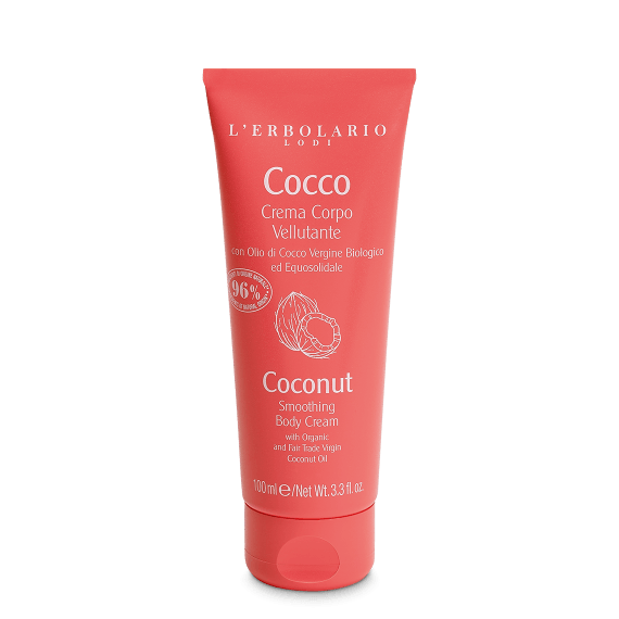 Crema Corpo Vellutante Cocco
con Olio di Cocco Vergine Biologico ed Equosolidale