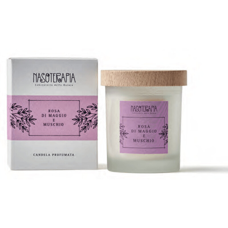 Nasoterapia - Rosa di Maggio e Muschio Candela profumata
