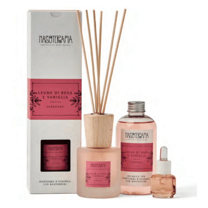 Nasoterapia - Legno di Rosa e Vaniglia Ricarica per diffusore a bastoncini