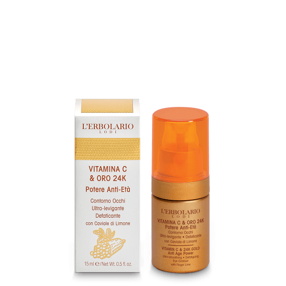 Contorno Occhi Vitamina C & Oro 24K
Contorno Occhi Ultra-levigante Defaticante
Potere Anti-Età