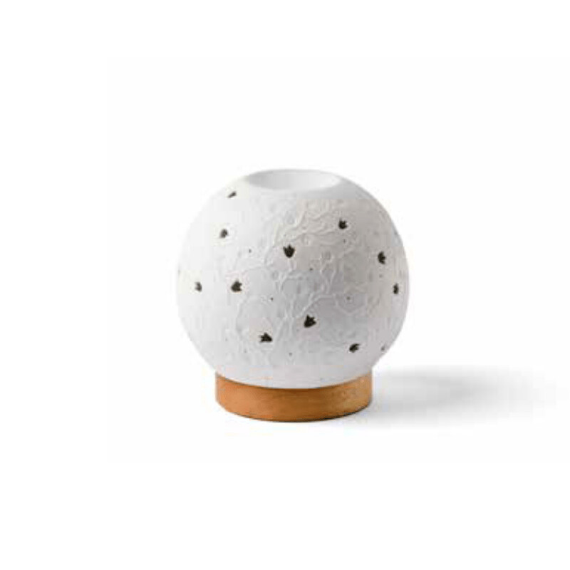 ​IRIS diffusore elettrico per oli essenziali con calotta in ceramica. Luce bianca.