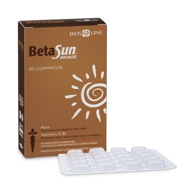 BetaSun Bronze
Integratore per preparare la pelle al sole
Un'abbronzatura più intensa e duratura