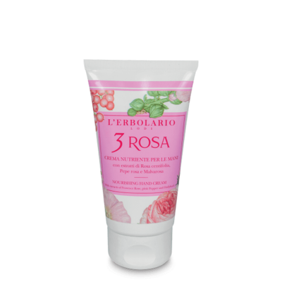 Crema Nutriente per le Mani 3 Rosa
Profumata emulsione nutriente con estratti di Rosa centifolia, Pepe rosa e Malvarosa
Edizione speciale