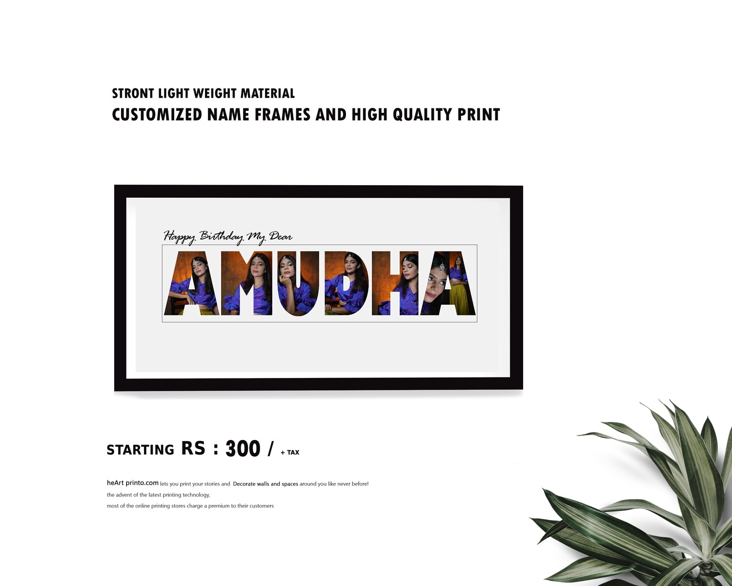 Customized Name &amp; Images Frames