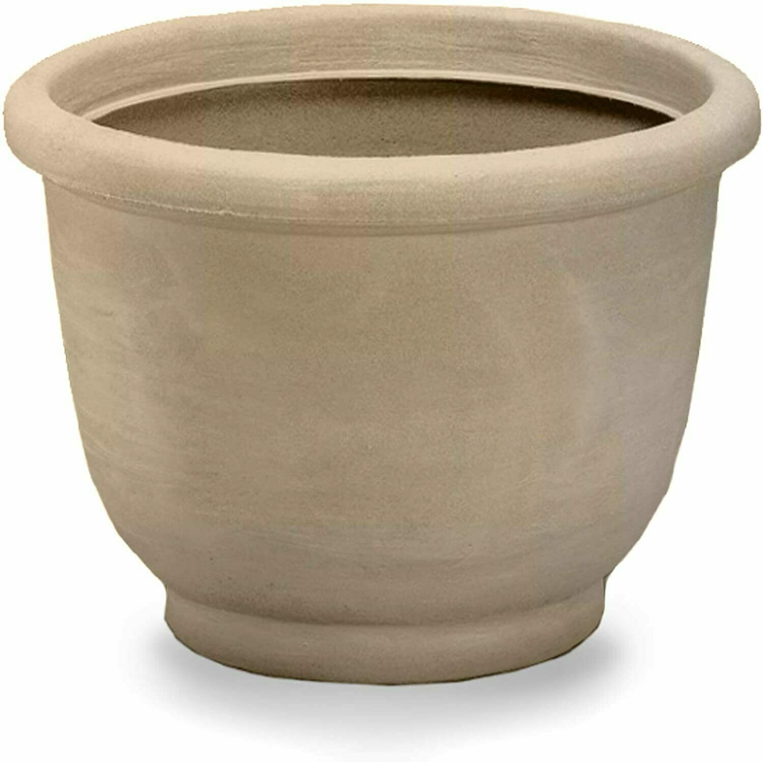 Crescent Garden Agave Planter, Charming Old-World Plant Pot, 14-Inch (Weathered Stone)