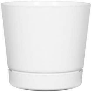 Full Depth Round Cylinder Pot, White, 8-Inch
