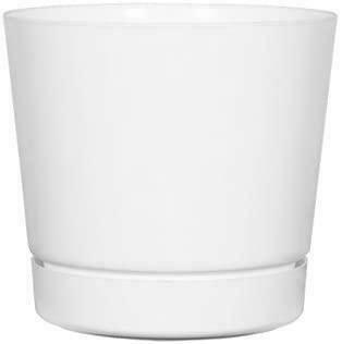 Full Depth Round Cylinder Pot, White, 8-Inch