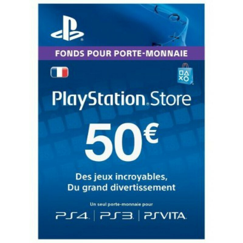 Carte Playstation 20, 50, 75, 100€