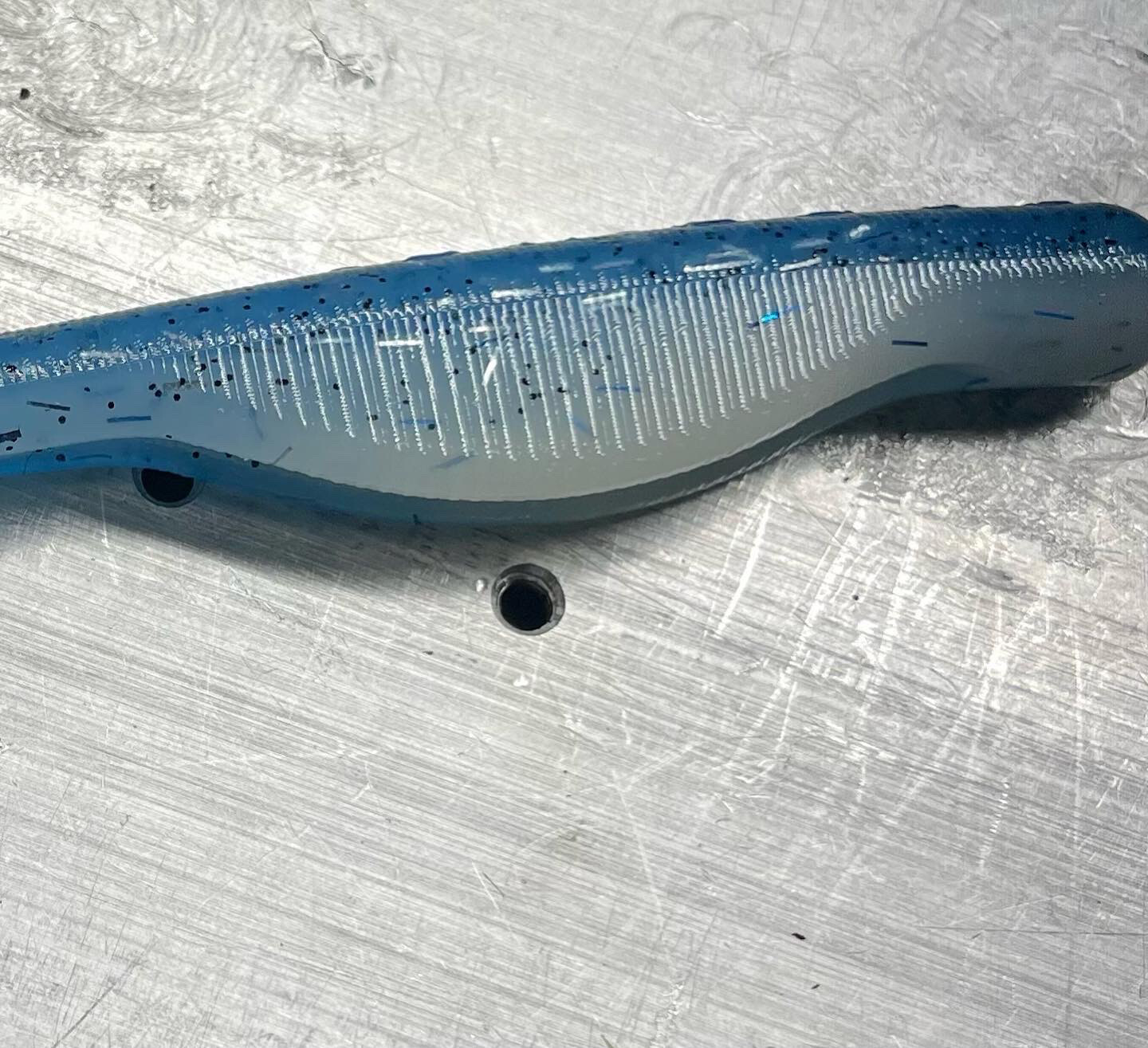 Magnum 6.5 Inch Split Tail Jerk, Blue Ice