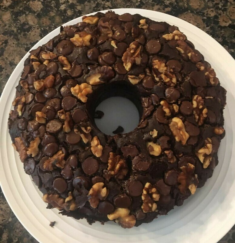 Double Chocolate Banana Walnut Cake