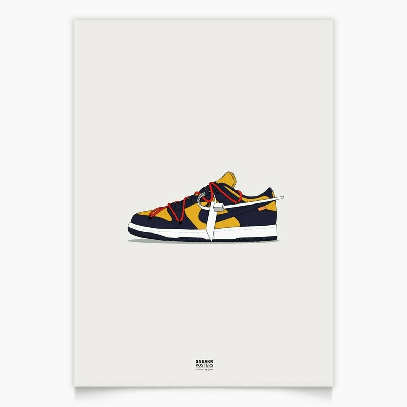 Nike Dunk Low Off-White University Gold Midnight Navy