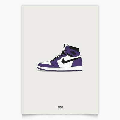 Jordan 1 High Court Purple White