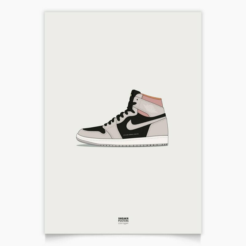 Jordan 1 High Black Grey Crimson