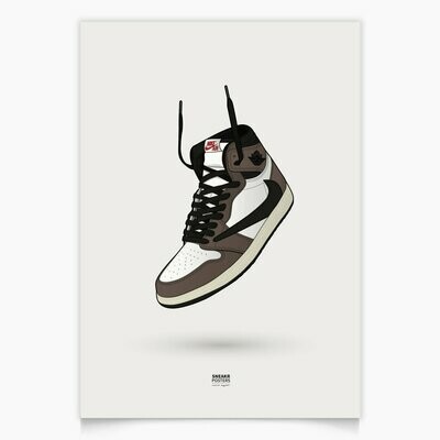 Cactus Jack Travis Scott Air Jordan 1 Sneaker Poster Canvas - REVER LAVIE
