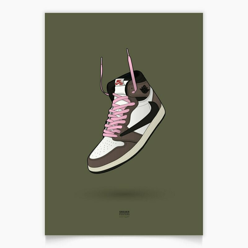 Air Jordan 1 Travis Scott Pink Lace  Air 50x70