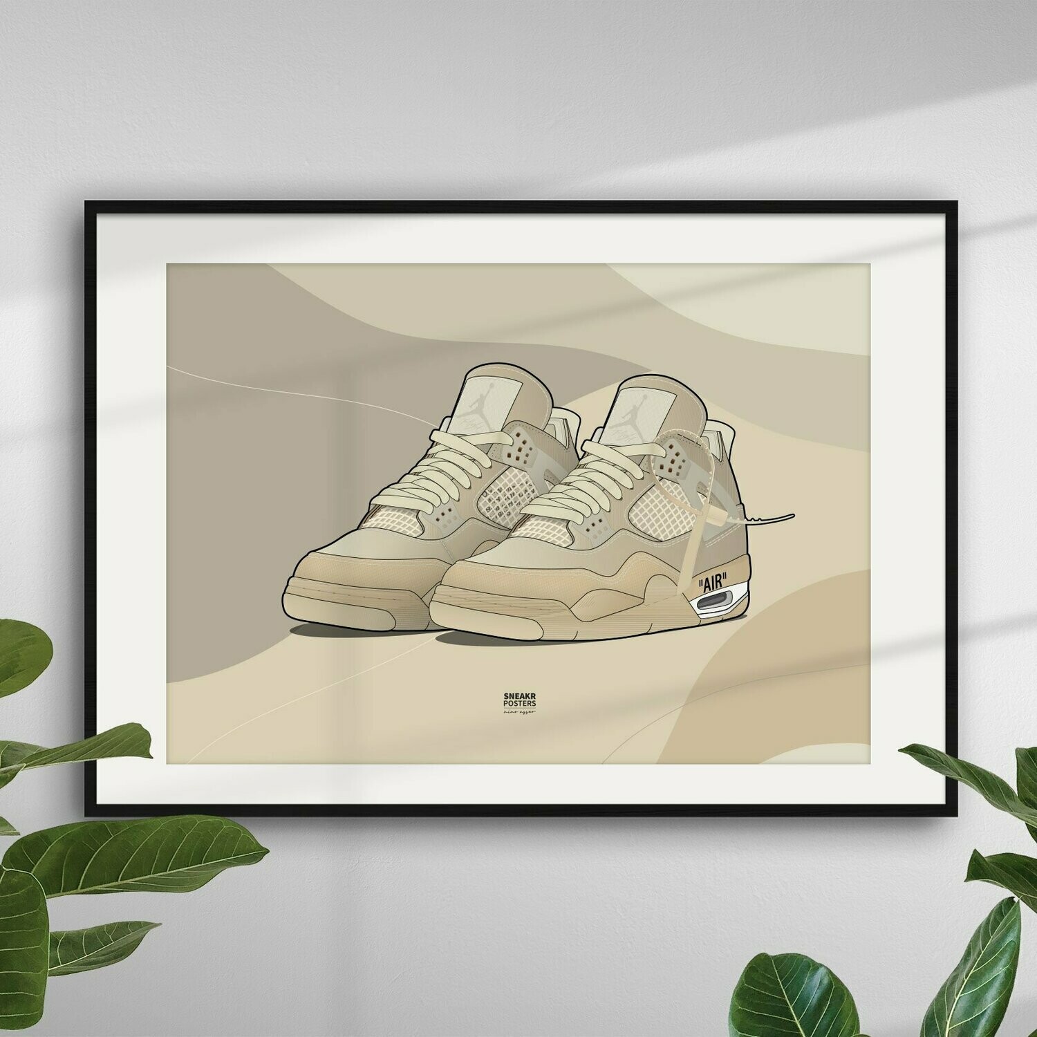 Jordan 4 Off-White Sail Pair Landscape