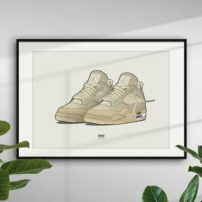 AIR JORDAN4 アート　点描画　banana Yamamoto Air Jordan 4s | Jordans, Nike art, Jordan shoes wallpaper