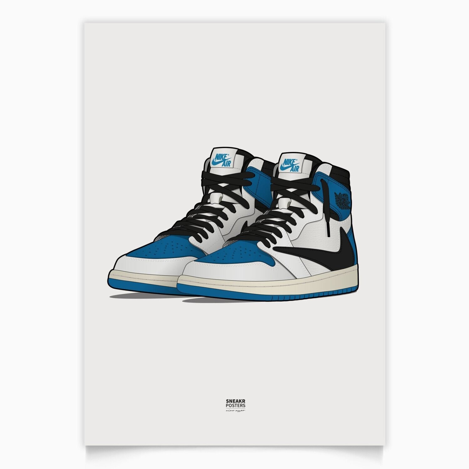 JORDAN1 fragment travis/ オマージュアートポスター - インテリア小物