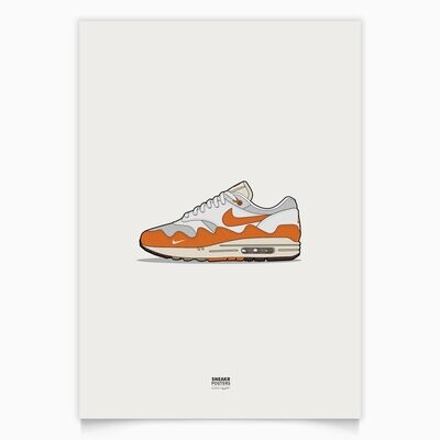 Affiche illustration sneakers nike air max 1/poster