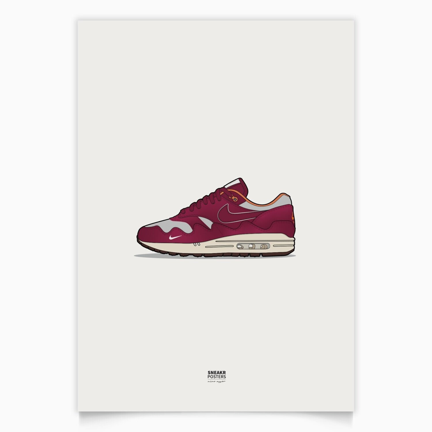 Patta x Nike Air Max 1 Rush Maroon