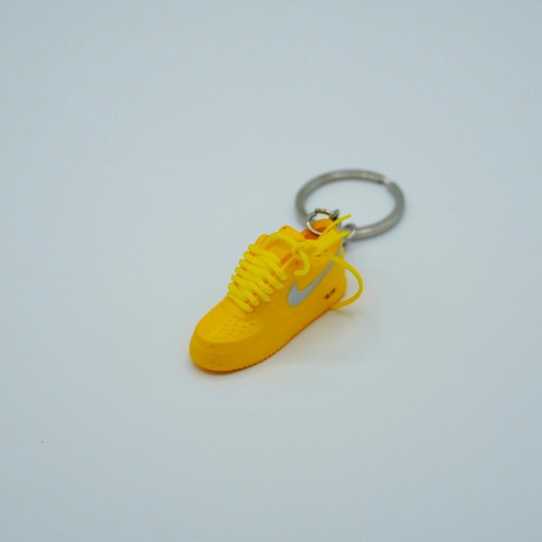 SNEAKR Keychain Nike Air Force 1 Low Off-White ICA University Gold