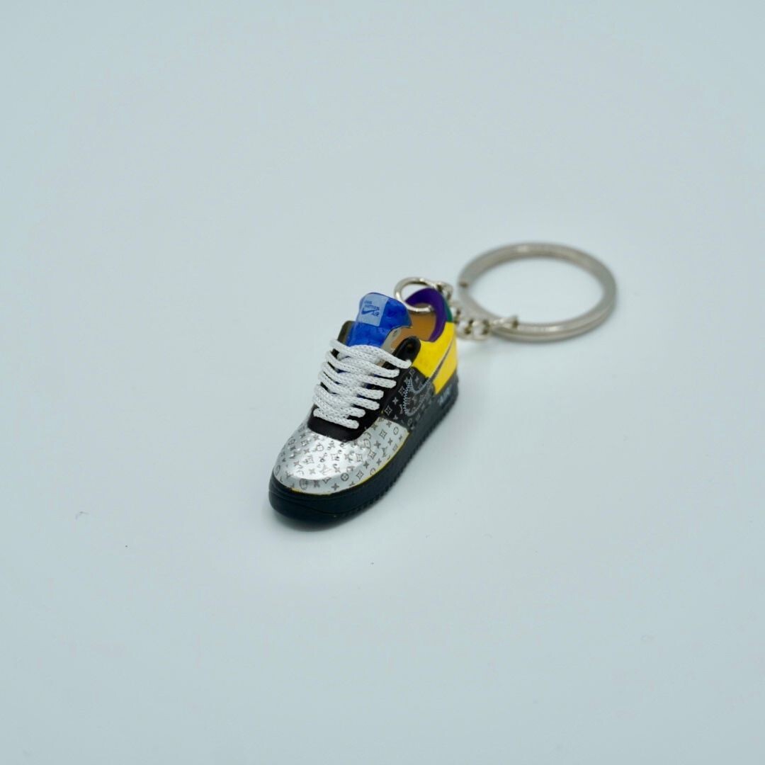 SNEAKR Keychain Louis Vuitton Nike Air Force 1 Low Black Metallic