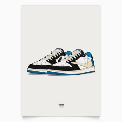 Cactus Jack Travis Scott Air Jordan 1 Sneaker Poster Canvas - REVER LAVIE