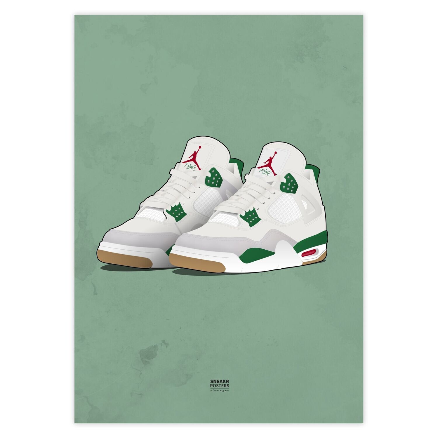 Jordan 4 SB Pine Green Pair White A3