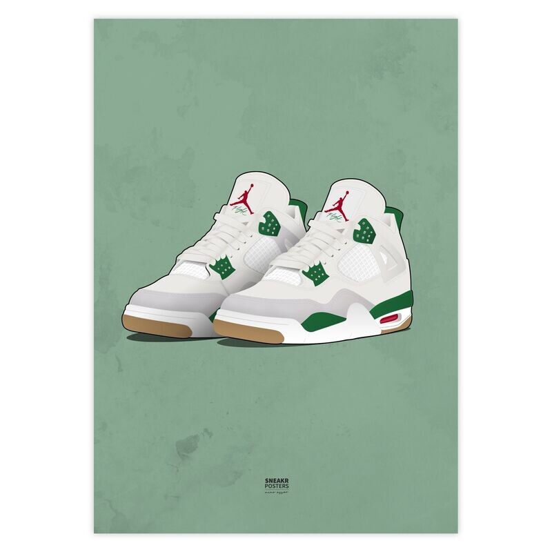 Jordan 4 SB Pine Green Pair White A3 Jordan 4 SB Pine Green Pair White A3